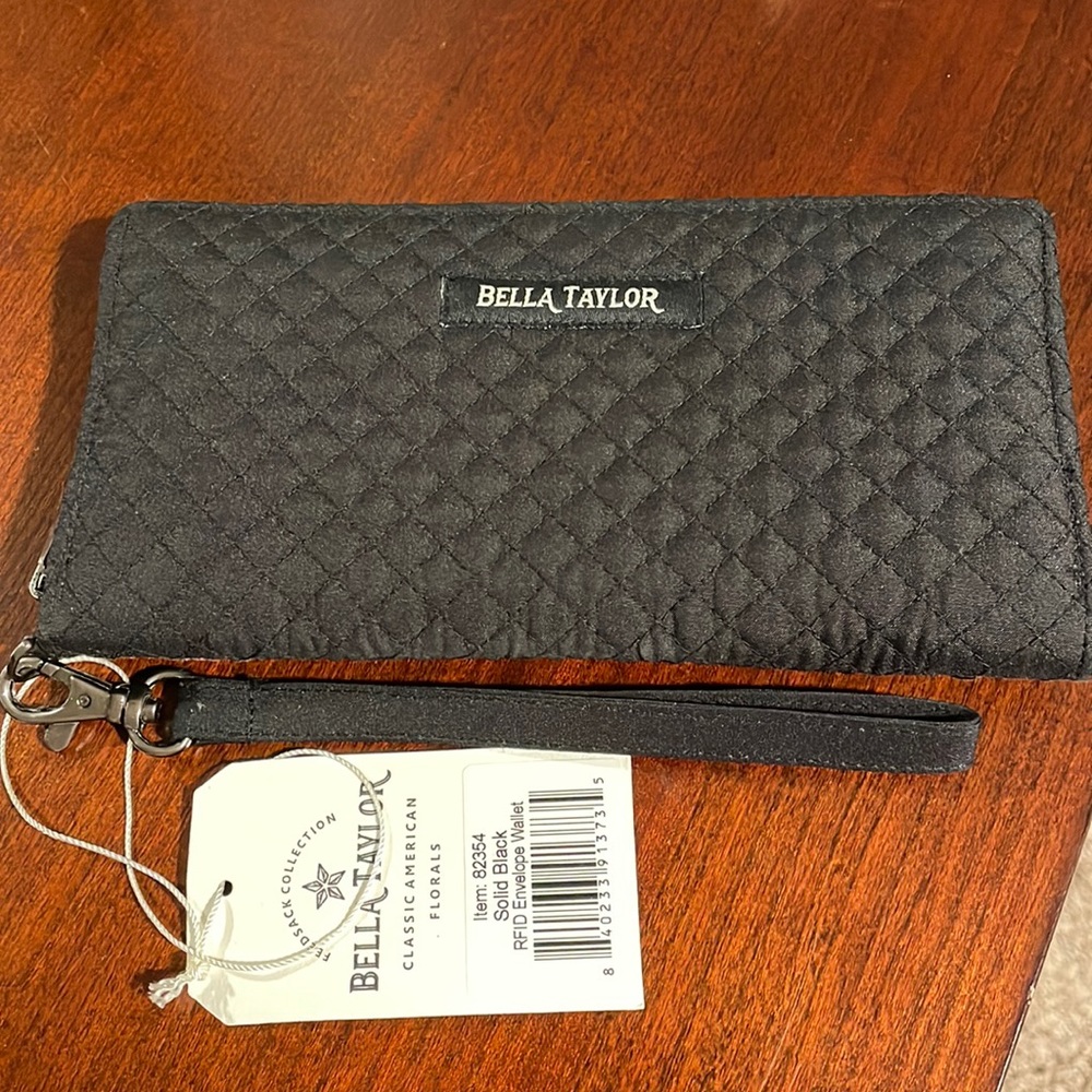 Bella Taylor Black Cash Envelope Wallet